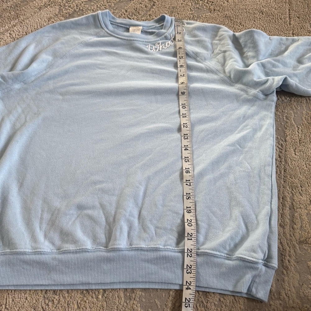 I STOLE MY BOYFRIEND'S SHIRT sweatshirt pullover crewneck embroidered large - Picture 5 of 8